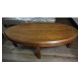 Wood Coffee Table Oval Shape