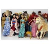 Fifteen Classic Disney Princess Collection Dolls