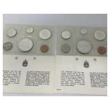Two 1965 Canadian UNC Coin Sets D