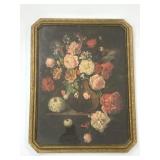 Vintage Framed Floral Still Life Print