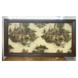 70ï¿½s Framed Trapunto Deer Wall Art
