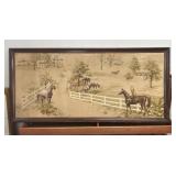 70ï¿½s Framed Trapunto Horse Wall Art