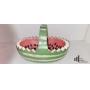 Ceramic Watermelon Basket & Napkin Rings