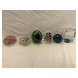 Lot Of 6 Paperweights
