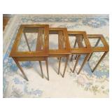Set of 4 Hand Painted Nesting Tables