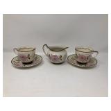 Old Castle Tea Cups And Creamer