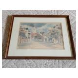 Sign and Framed Charleston Print by Fouche
