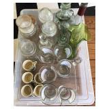 Large assortment of glass