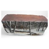 HAND PAINTED RED BRICK IN FOREST WINTER SCENE