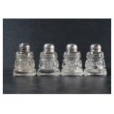 STERLING SILVER TOPPED SALT AND PEPPER SHAKERS