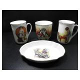ASSTD PORCELAIN MUGS & TRAY