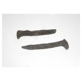 PAIR OF RAILROAD SPIKES