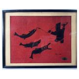 HELEN KALVAK RCA SEAL HUNTER BURLAP PRINT