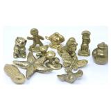 ASSTD MINIATURE BRASS FIGURINES