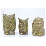 ASSTD SET BRASS ANIMAL FIGURINES