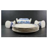 ASSORTED BLUE AND WHITE DISHWARE LOT