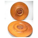 WOODEN DECORATIVE PLATTERS WITH STAR CENTER