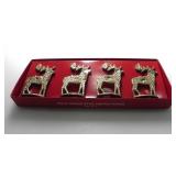 SOLID BRASS STAG NAPKIN RINGS