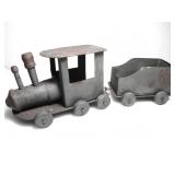 RUSTIC TRAIN ENGINE AND TENDER