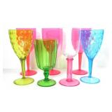 COLOURED PLASTIC WINE CUPS