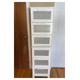 6 DRAWER TALLBOY DRESSER W/FROSTED GLASS DRAWERS