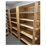 FOUR 5 SHELF WOODEN STORAGE RACK