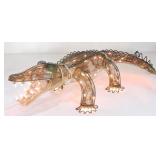 ANIMATED/ILLUMINATED GATOR LAWN SCULPTURE