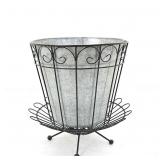 WROUGHT IRON  METALLIC PLANTER/BUCKET