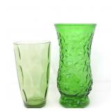 HOOSIER VASE & GREEN VASE