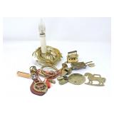 ASSTD BRASS FIGURINES & LAMP