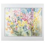 MARJORIE CLAYSON 'SUNNY BORDER' WATERCOLOUR