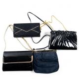 LOT OF BLACK EVENING BAGS
