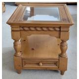 BASSETTE FURNITURE SIDE TABLE LOWER SINGLE DRAWER