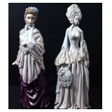 TWO HANDMADE VICTORIAN WOMEN FIGURINES