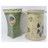 2 POTTERY VASES