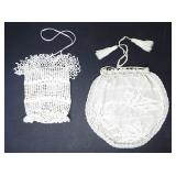 TWO CROCHETED BAGS