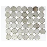 41 CIRCULATED .500 SILVER 1968 CDN DIMES 94.2g