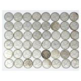 48 CIRCULATED .500 SILVER 1968 CDN QUARTERS 278g