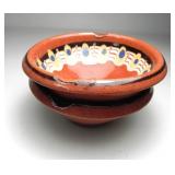 2 MINITURE TROJAN BOWLS HAND MADE IN BULGARIA