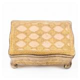 PAINTED GOLD JEWELRY BOX