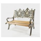 MINIATURE ORNATE GARDEN BENCH