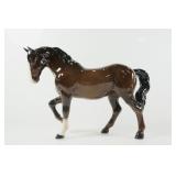 BESWICK ENGLAND GLOSSY BROWN HORSE FIGURINE