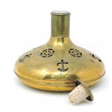 BRASS-TONE DECANTER