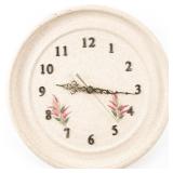 HANDPAINTED EARTHENWARE CLOCK