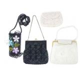 LOT OF 4 BEADED PURSES