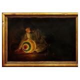 ATTRIBUTED TO LLUÍS GRANER: CHILD WITH LANTERN