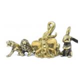 ASSTD MINIATURE BRASS ANIMAL FIGURINES
