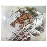 PAIR OF M. DUMAS LIMITED EDITION COUGAR PRINTS