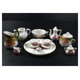 MINIATURE FINE CHINA TEA SET PIECES