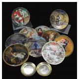 COLLECTION OF 12 DECORATIVE PLATES & 1 WALL MOUNT